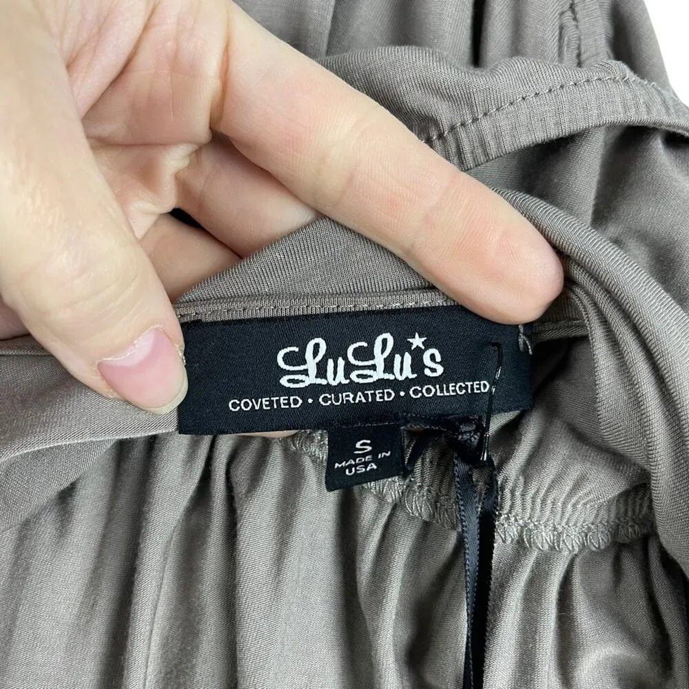 NWT Lulus Surplice Sleeveless Maxi Dress with Side Slit Cutout Back Size Small - Image 11