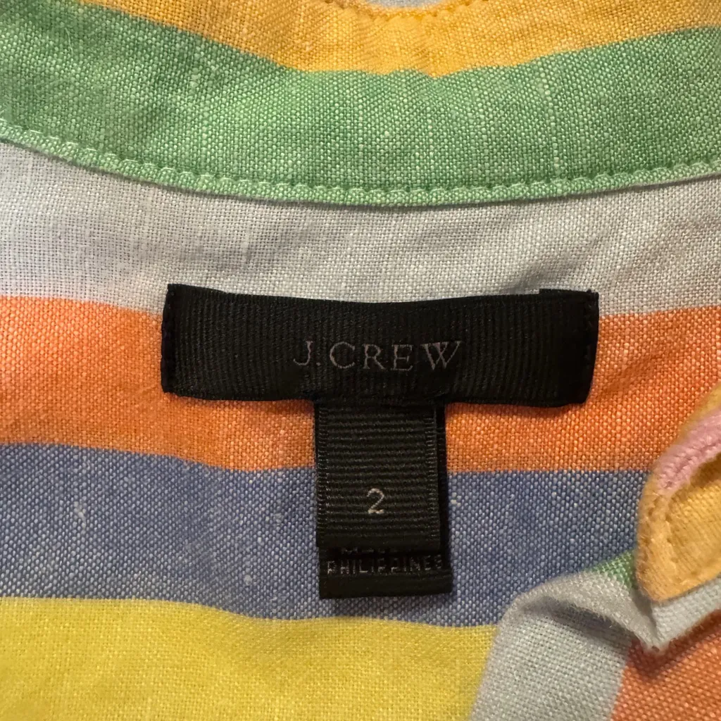 J. Crew Multicolor Striped Casual Shirt - Image 3