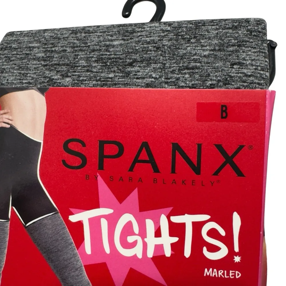 Spanx Patterned Leg All Day Shaping Marled Gray Tights Size B - Image 3