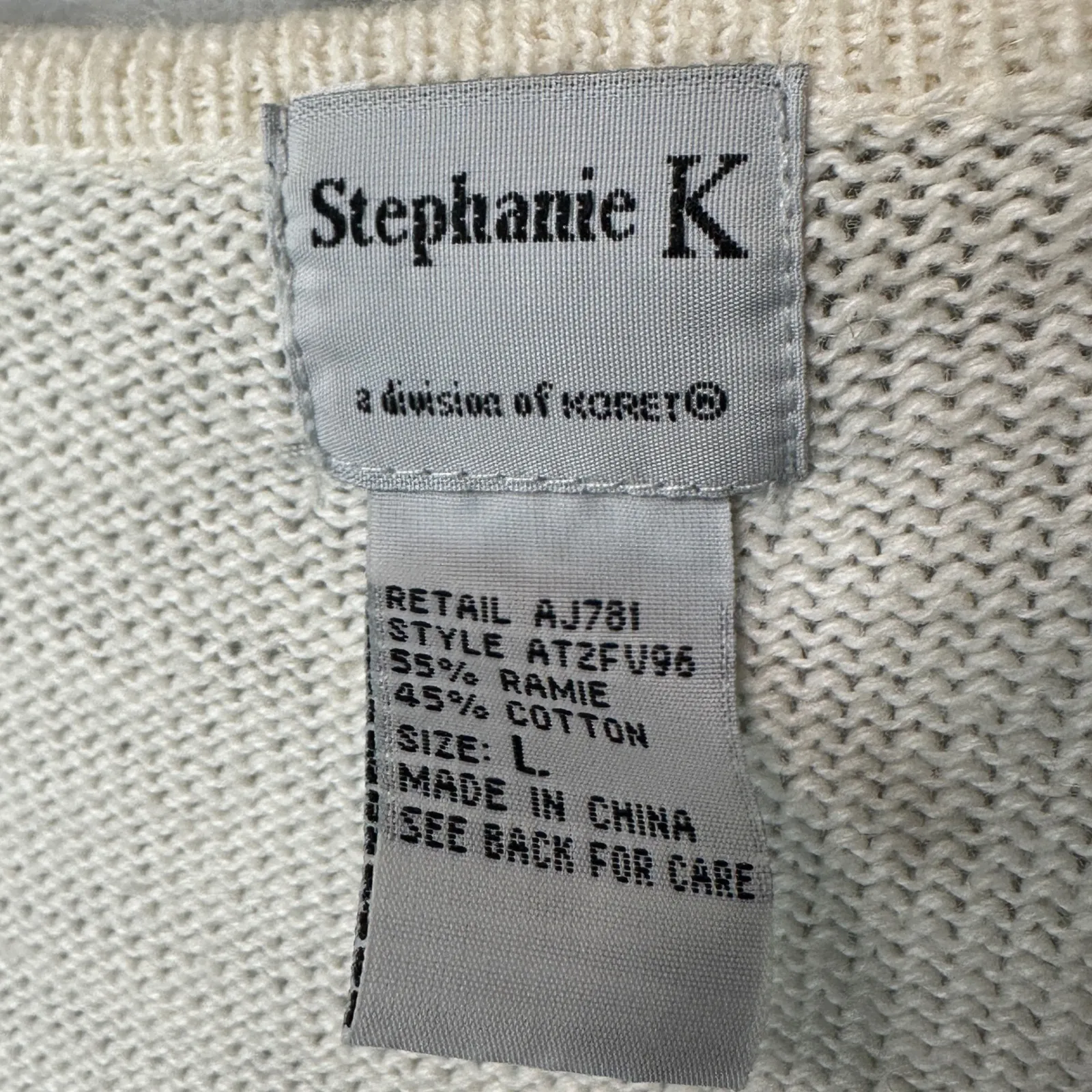 Vintage Stephanie‎ K Knit Floral Sweater Vest Sz L Grandmacore Cottagecore Retro Size L - Image 4