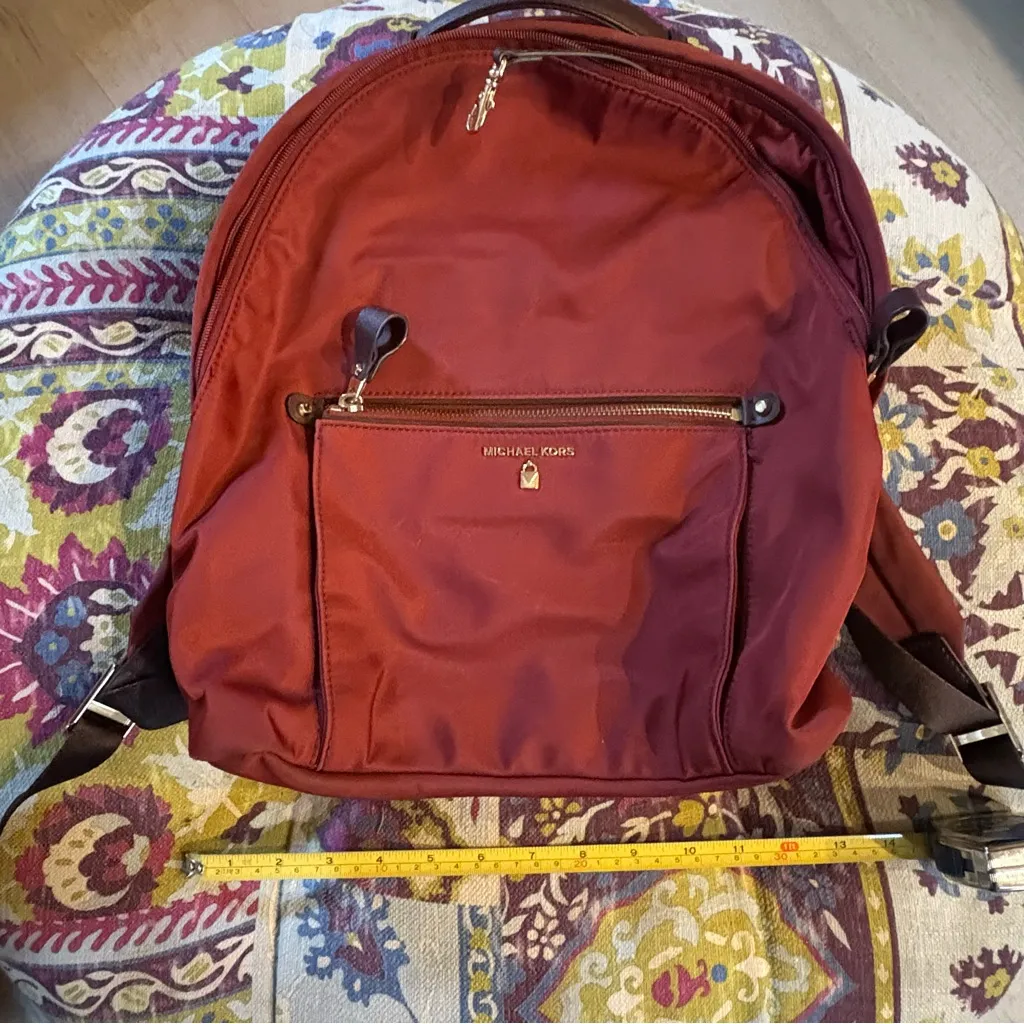 Michael Kors Red Backpack with leather  handle for unisex - Image 11