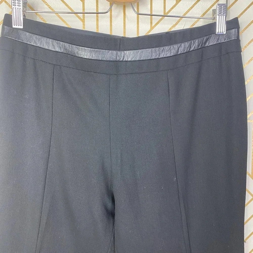 Bally Leather Accent Black Dress‎ Pants Size US 8 - Image 2