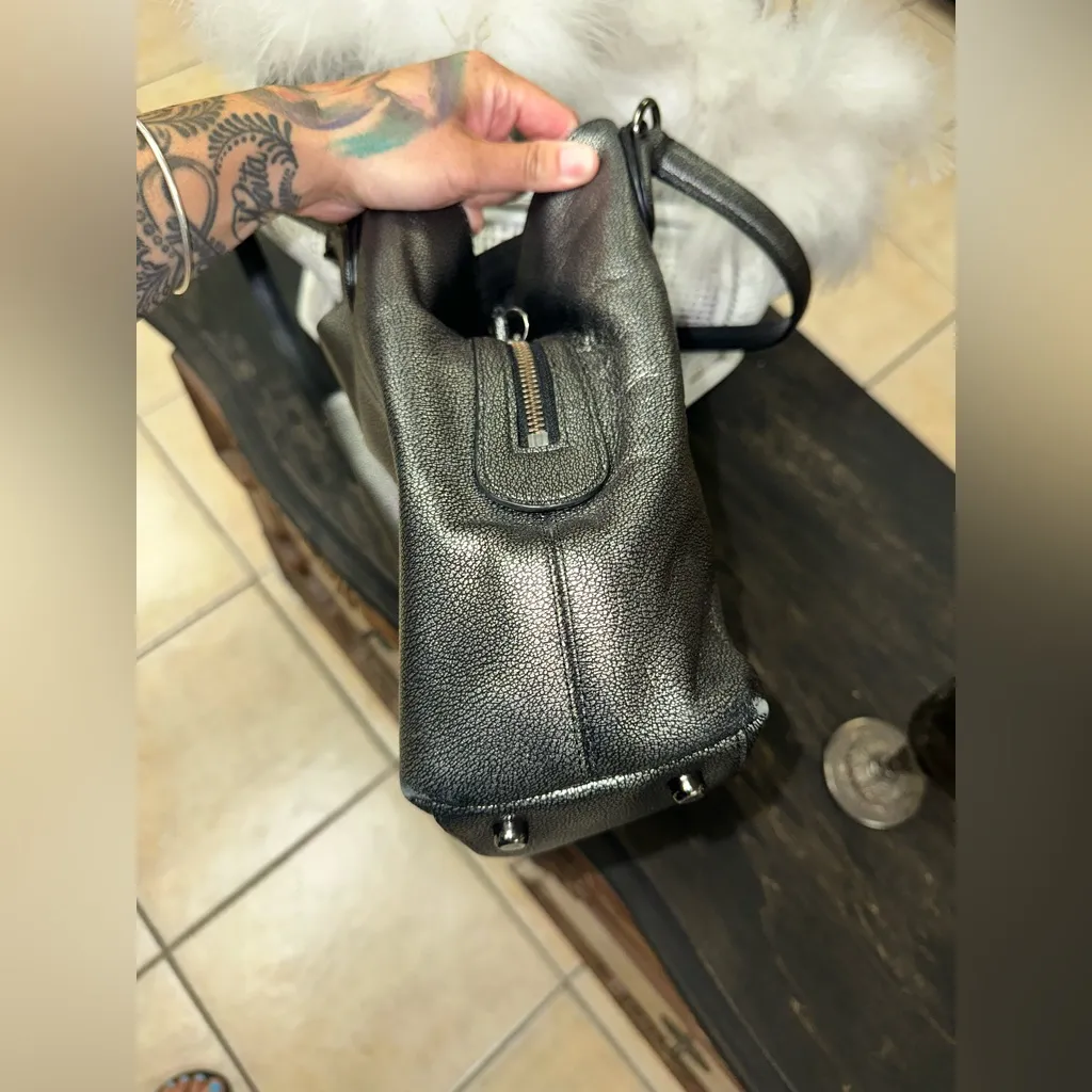 Coach Edie Shoulder Bag 28 Metallic Pebble Leather - Image 14