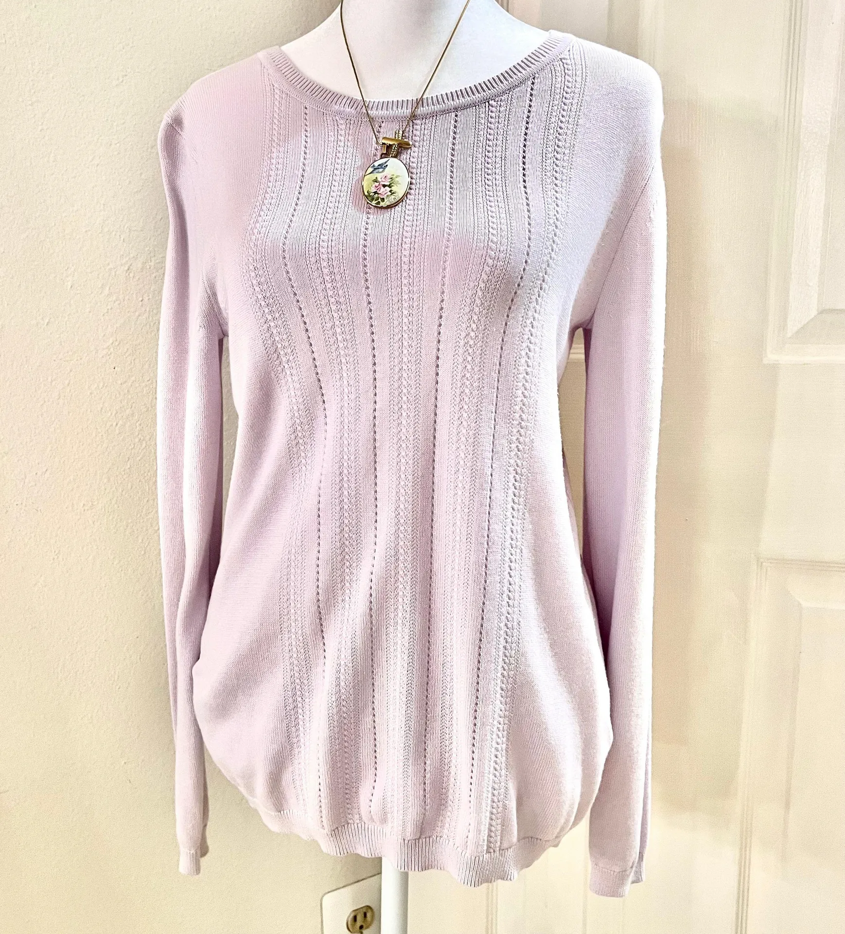 Lilac Knit Sweatshirt - Image 6