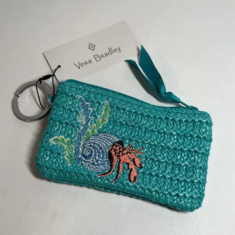 Vera Bradley Straw Zip ID Case - Antilles Treasure #70 - Image 3