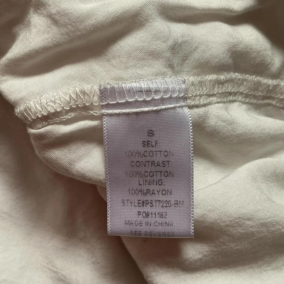 Bohme Embroidered Peplum Top Short Sleeve Crewneck Blouse Casual‎ - Image 4