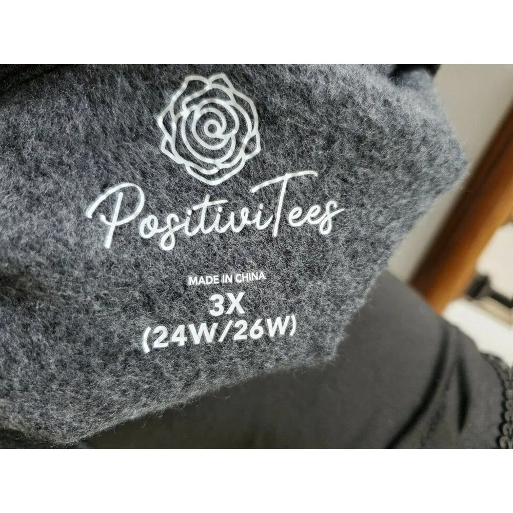 Positive Tees Women Gray Cotton & Polyester Long Sleeve Casual Blouses Shirt 3X - Image 10