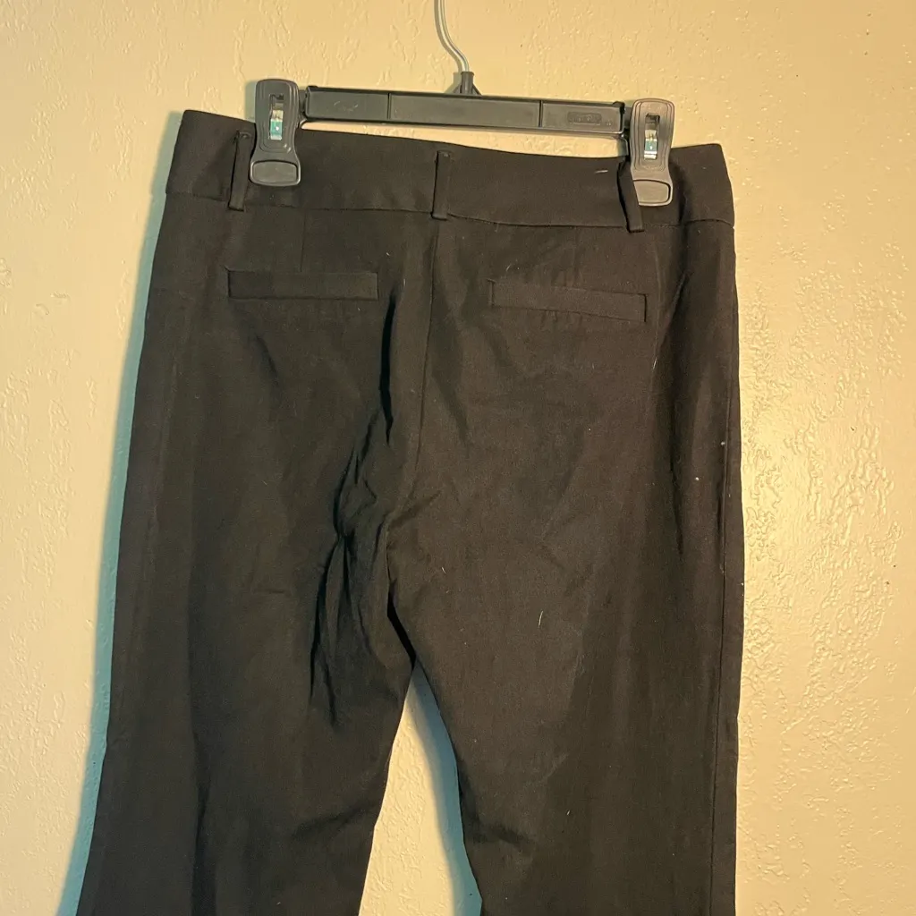 Banana Republic Black Straight Leg Pants Jackson Fit Stretch SZ 6 Sleek Cotton - Image 7