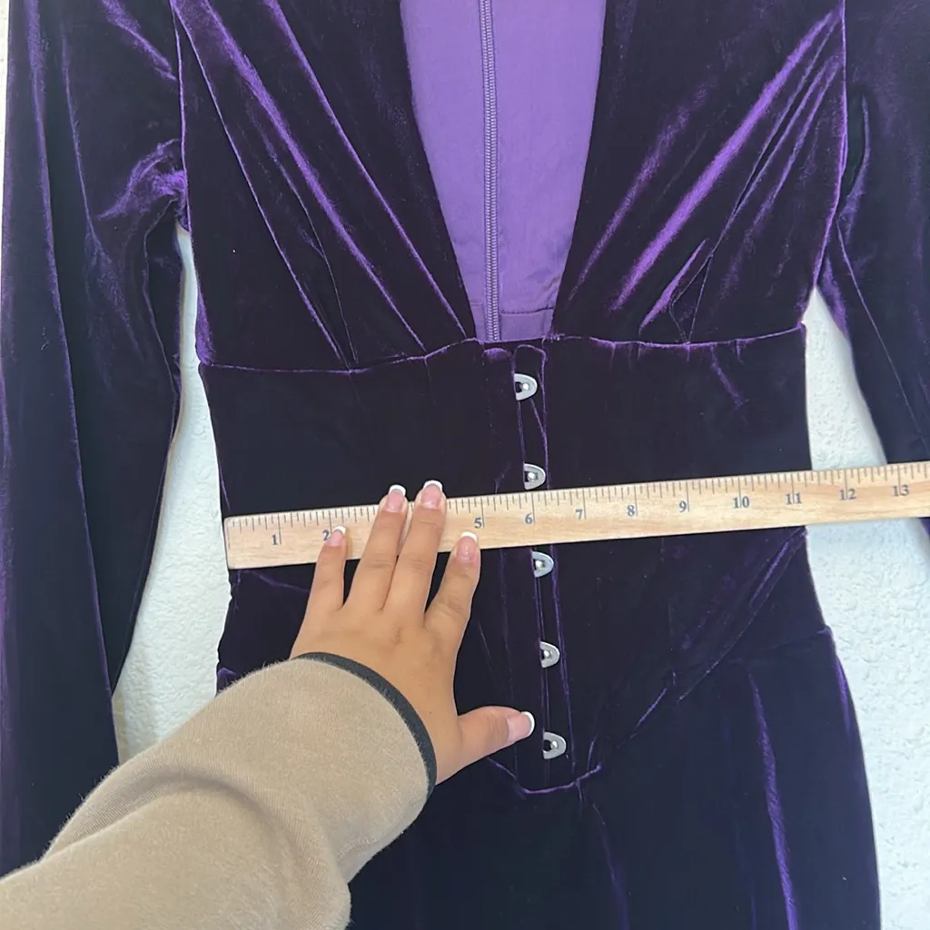 House of‎ Cb ‘Dahna’ Dark Purple Velvet Corset Dress NWOT size XS - Image 8