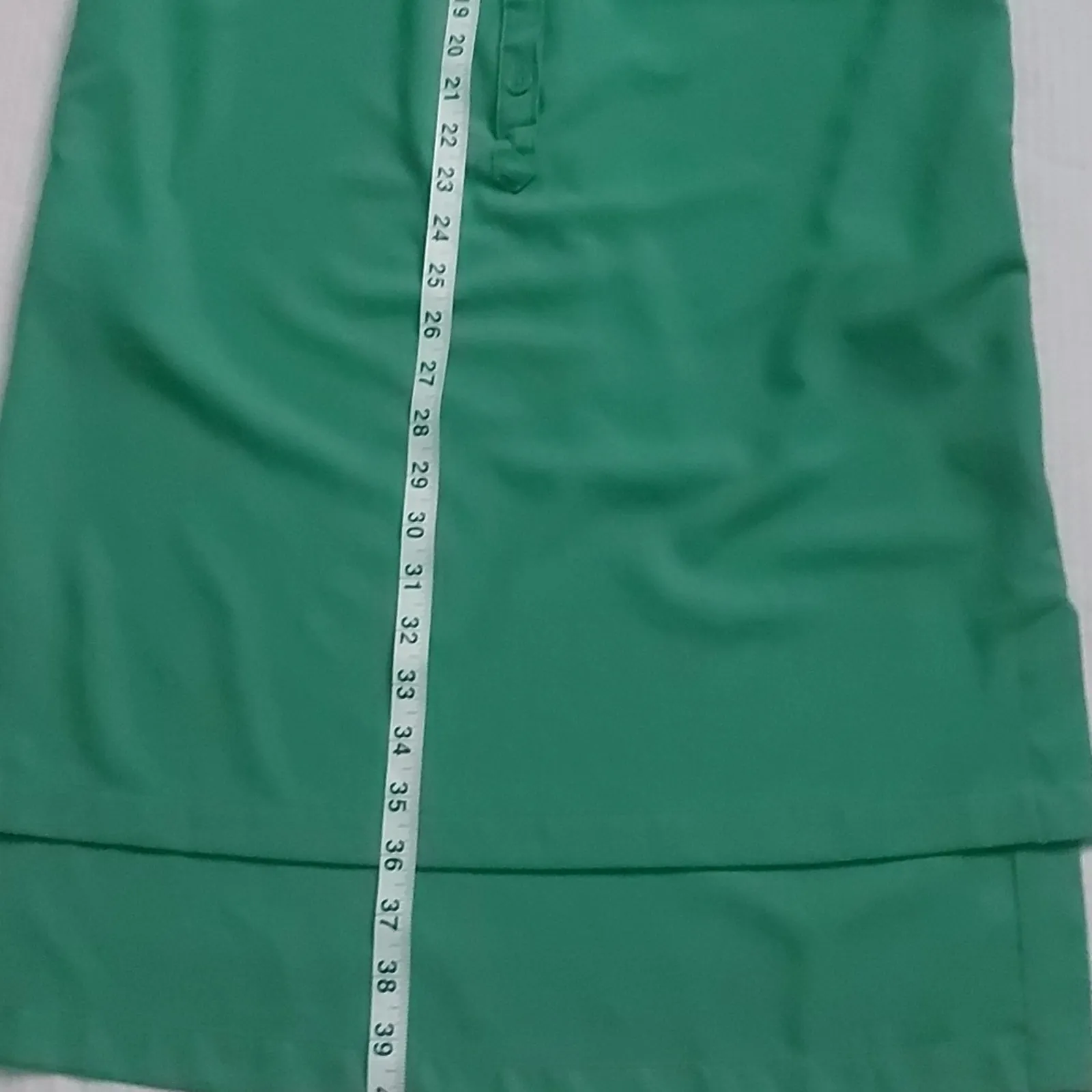 Merona Green Belted High Low Button Down Shirt Dress Pockets S Classic - Image 7