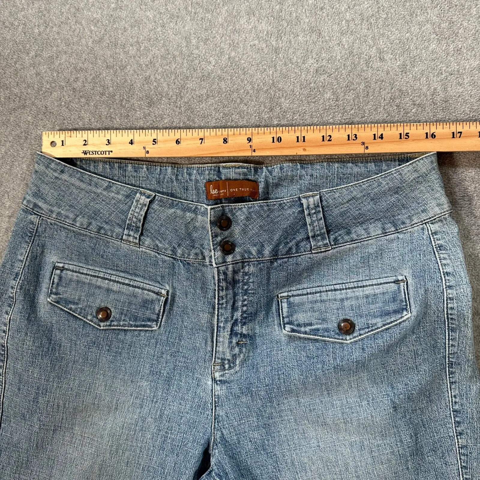 Lee Jeans Vintage Jeans Women's 13/14 Medium Light Wash Pockets Bootcut Flat y2k - Image 6