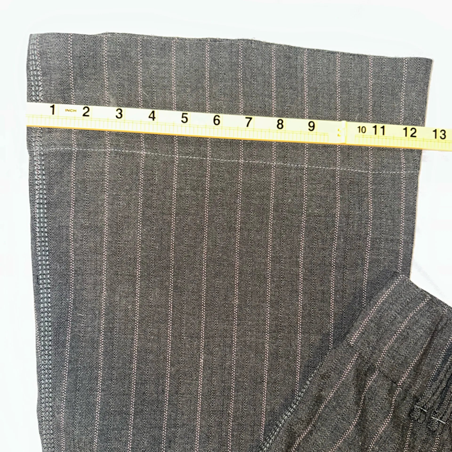 Free People • Business Pinstripe Mid Rise Pants • Women’s 4 • Gray Pinstripe - Image 6