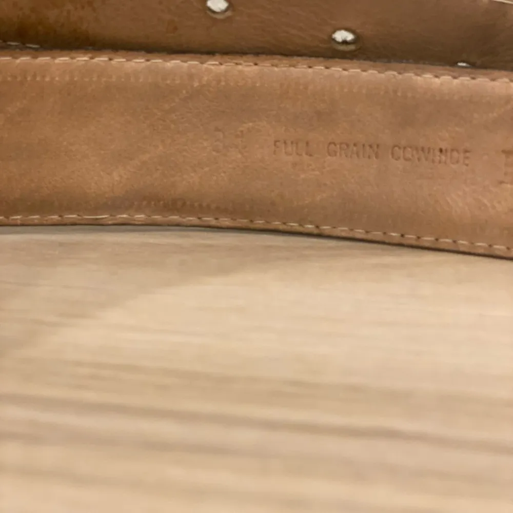 Paris Vintage Belt Navajo Inlaid Turquoise Slab Horse Shoe Belt Buckle 34” Black - Image 7