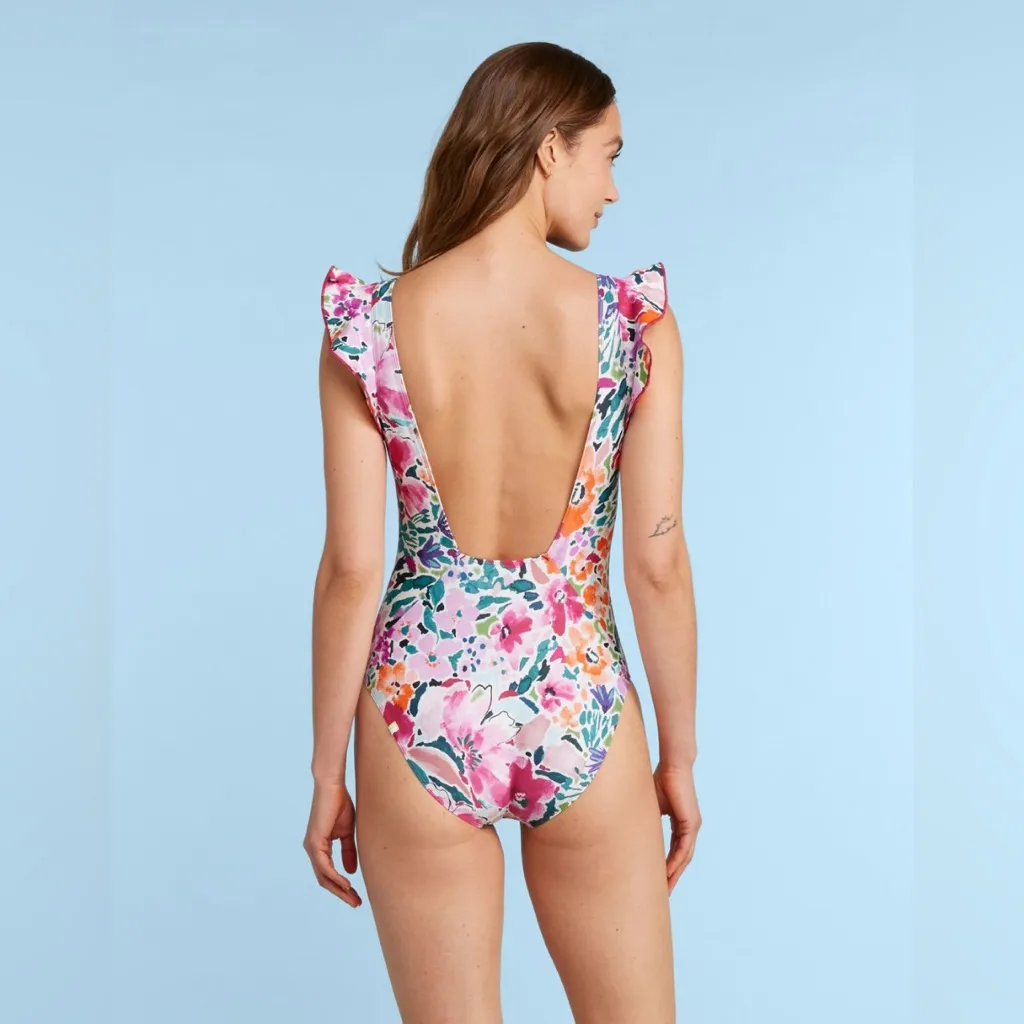 NWT Summersalt X LL Bean Ruffle Backflip One Piece‎ Floral Swimsuit 18 - Image 2