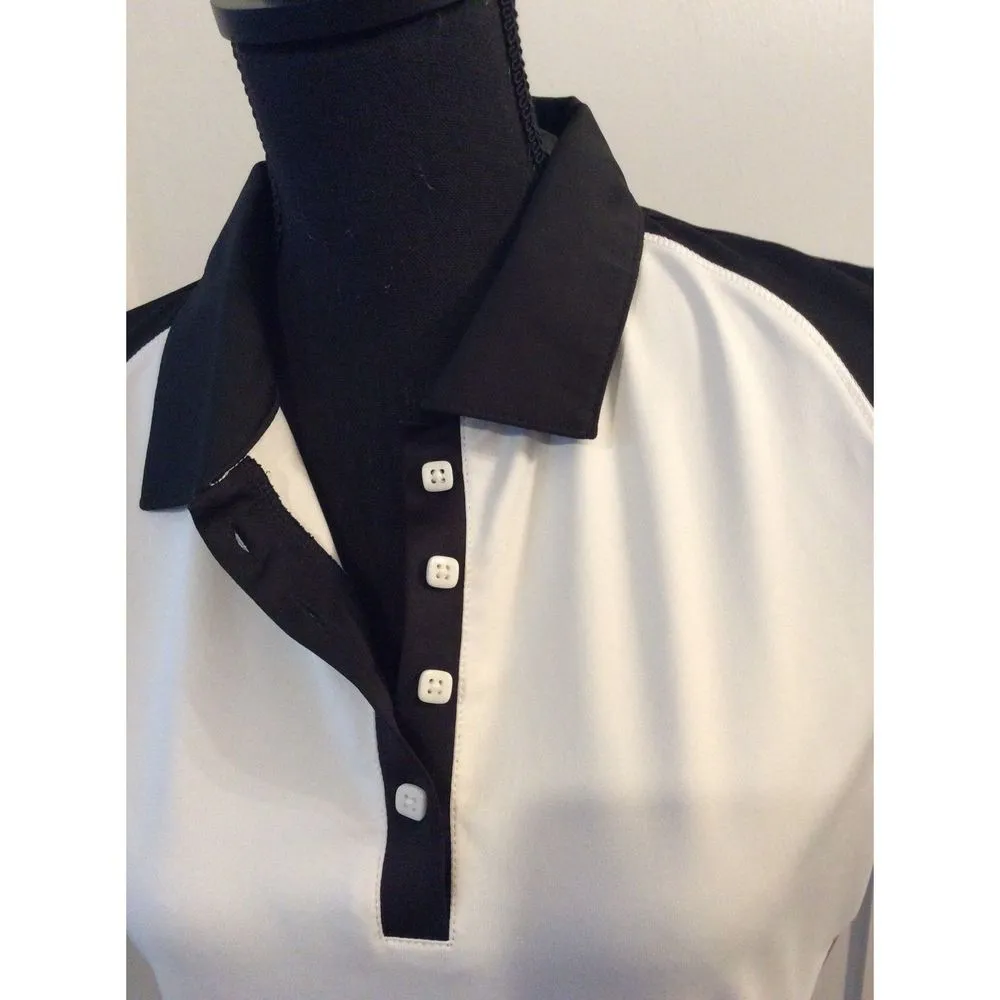 Annika Cutter & Buck Golf polo top ombre back geometric Medium womens - Image 5