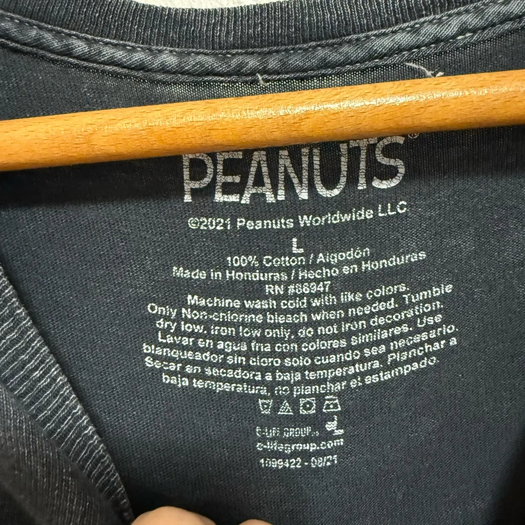 The Peanuts Snoopy & Woodstock Distressed Halloween Graphic Tee - Image 4