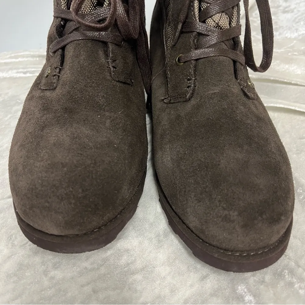 Bearpaw Casual Boots 12 Harmony Chocolate Hibertech nwot suede wool sheepskin - Image 4