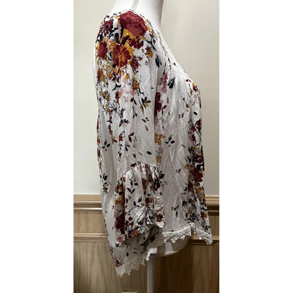 Eyeshadow~ Bell Sleeve Top ~ Size Small ~ Ivory ~ Boho - Image 4