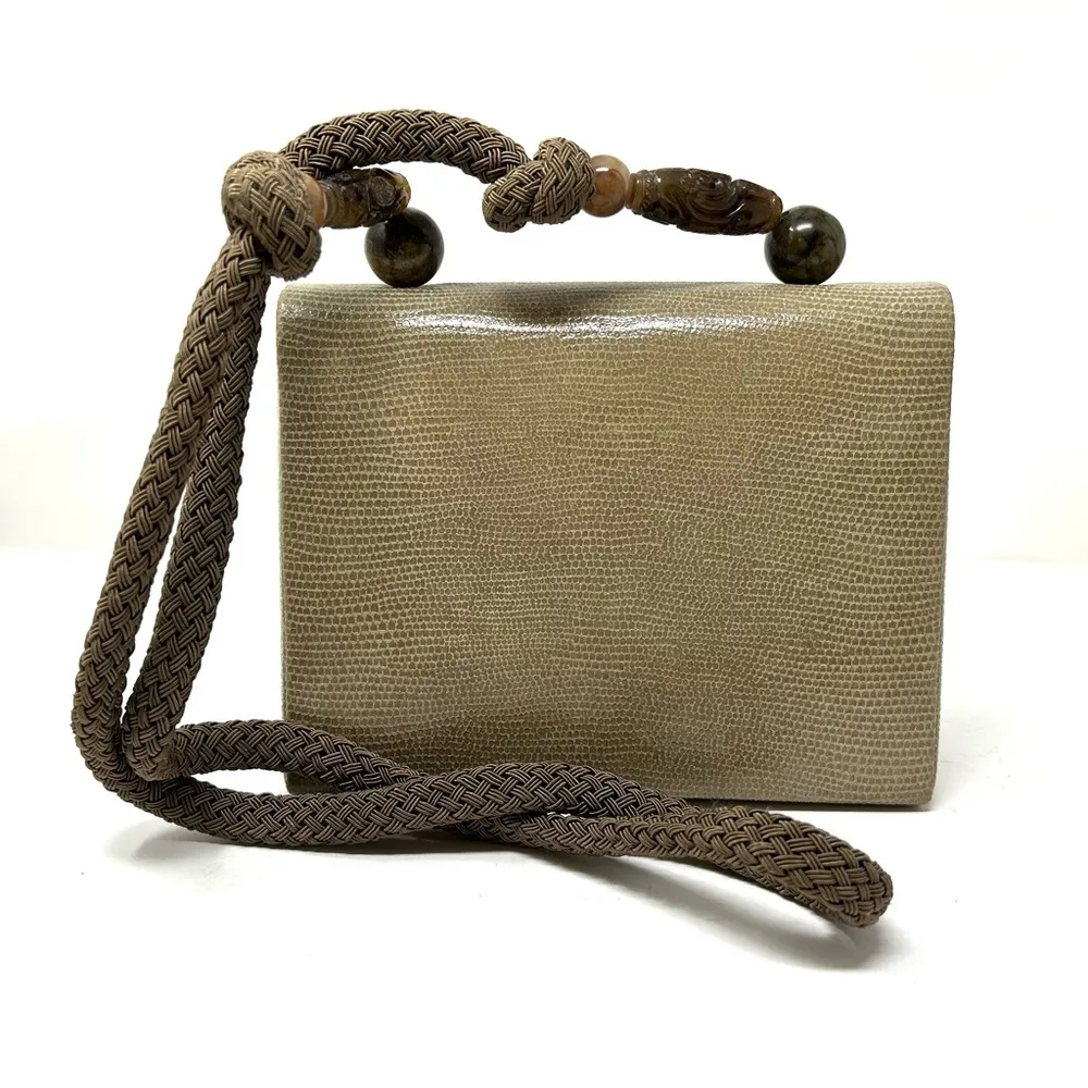 Rafael Sanchez Snake Print Leather Shoulder Crossbody purse, vintage, NWOT - Image 6