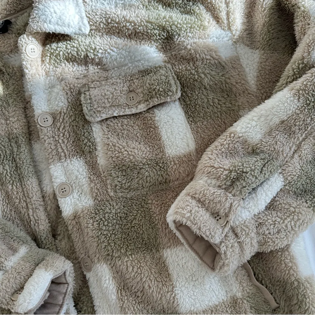 PacSun Sherpa Button Up Jacket - Image 3