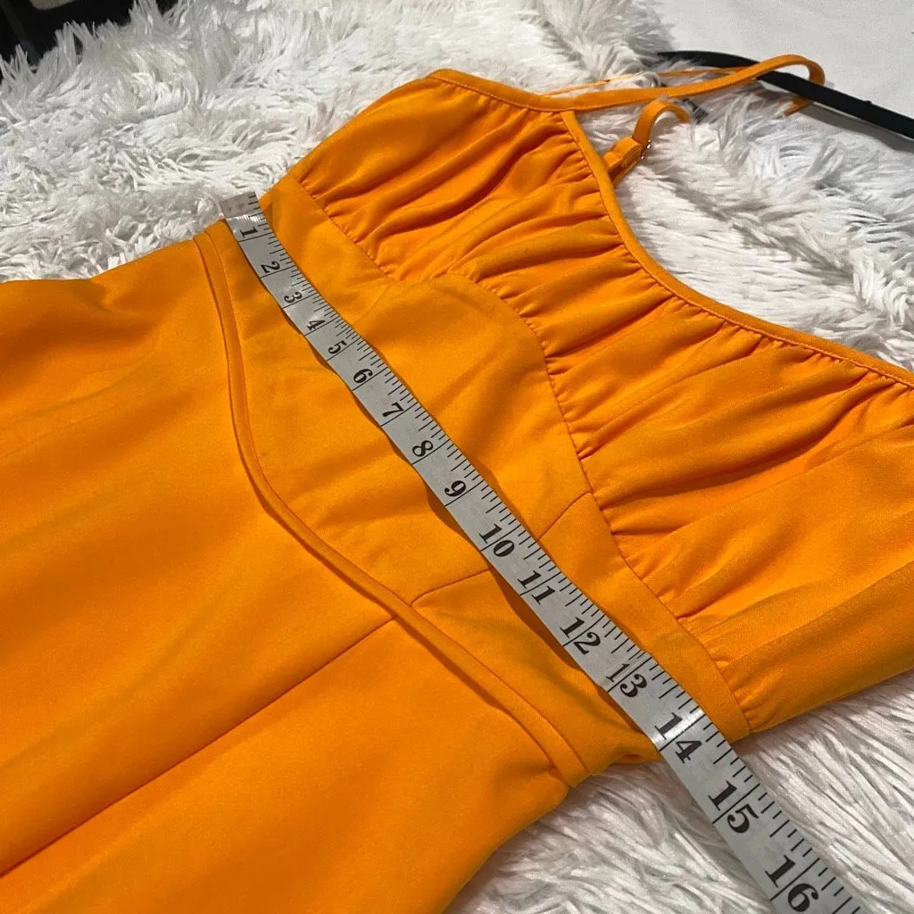 NEW Likely Lyla Trumpet Midi Dress in Orange Size 10 - Image 6