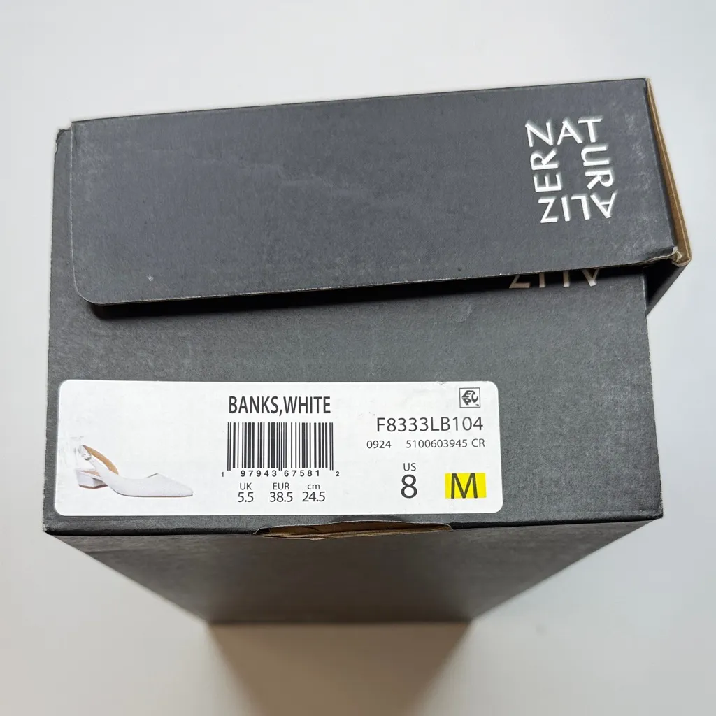 Naturalizer Women's Banks Slingbacks- White- Size 8 - Image 5