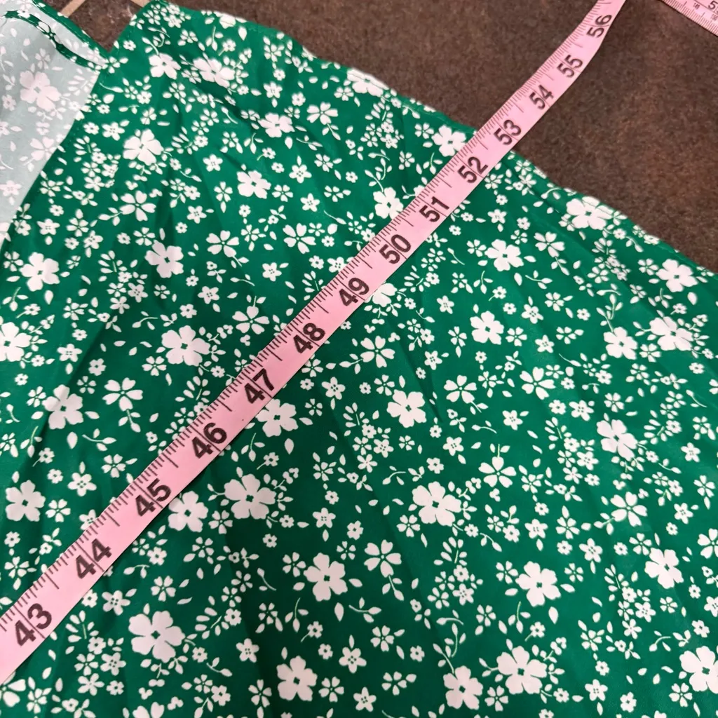 NEW Showpo Donissa Thigh Split Flutter Sleeve Dress Midi Floral Green 8 NWT - Image 14