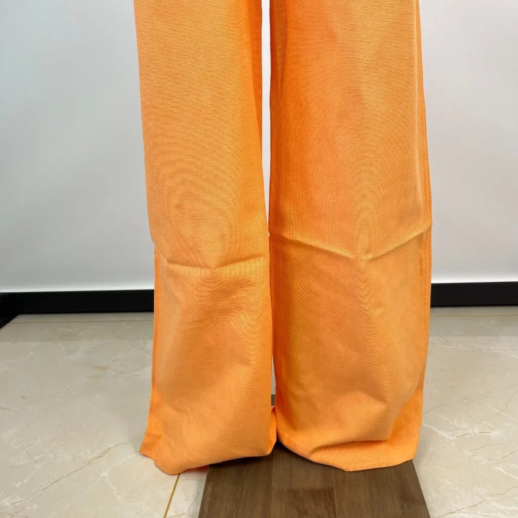 NWOT FARM Rio Peach Wide-leg Pants Orange Size XS/ W27 Women's - Image 9