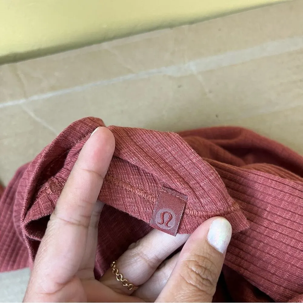 Lululemon Dare to Drape Long Sleeve in Rustic Clay - Image 10