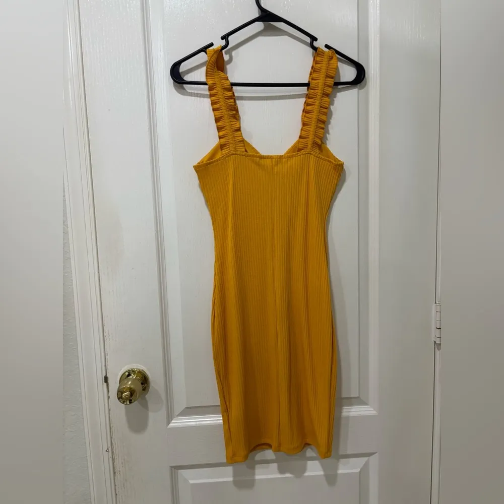 Haute Monde Gold Mini Sundress Sweetheart Neckline - Image 3