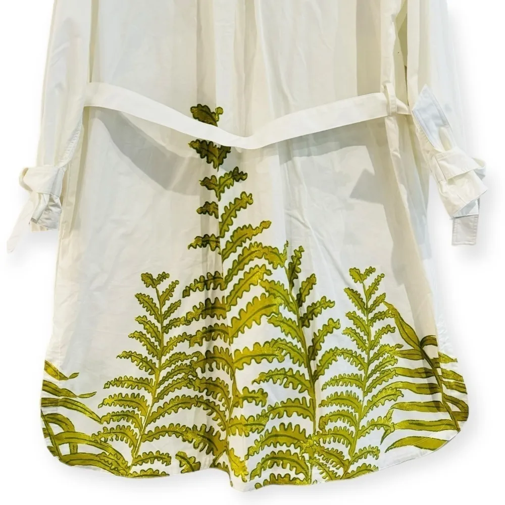 ANTHROPOLOGIE Tropical Printed Oversized Trench Coat Spring Unique Size M NEW - Image 7