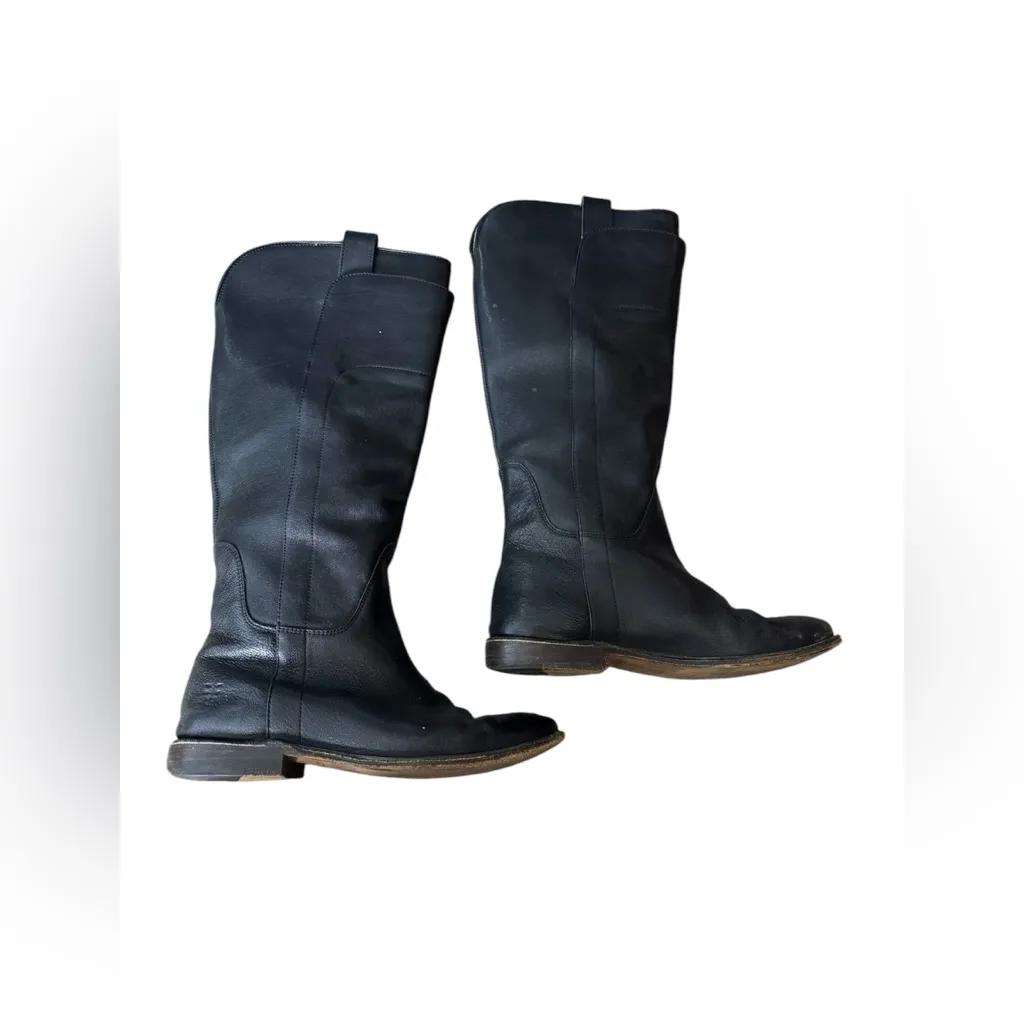 FRYE Paige Leather Riding Boots‎ Black Women's Size 7B Preowned - Image 2