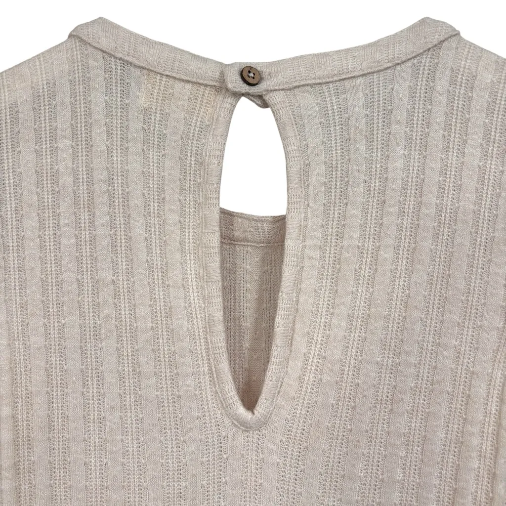 World Market Ivory Sleeveless Knit Cropped Jumpsuit Women’s Size L/XL - Image 11