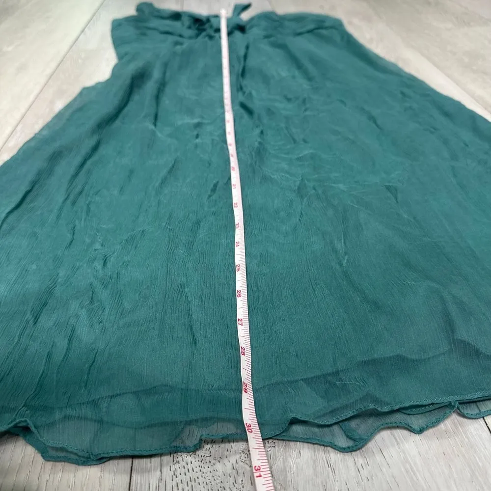 Amsale cocktail dress‎ silk chiffon formal green sexy romantic 4 one shoulder - Image 5