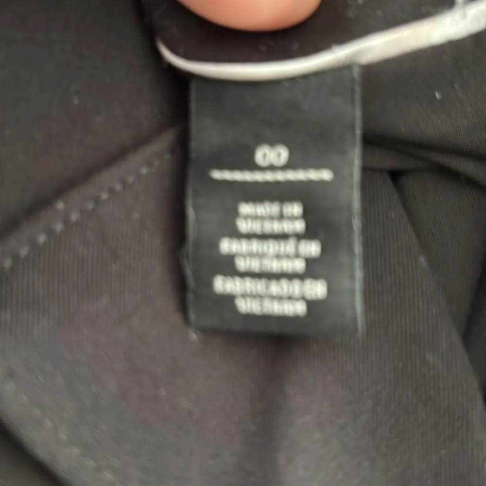 WHBM Black Ruffle Elegant One Button Blazer Sz 00 Tailored Fit Pockets Business - Image 7