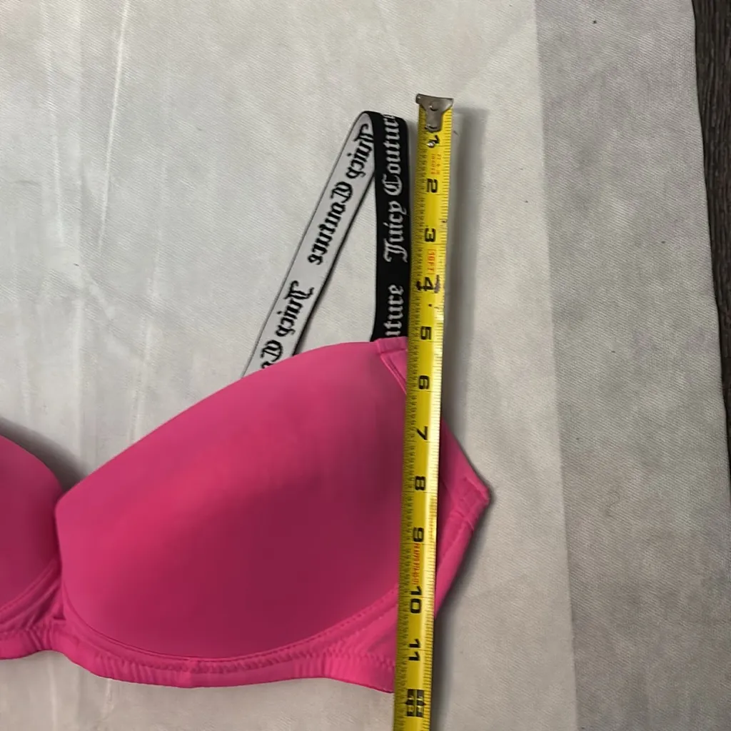 Juicy Couture Pink Adjustable Wide Strap Bra 40C Comfy Minimalist Lingerie Cozy - Image 5
