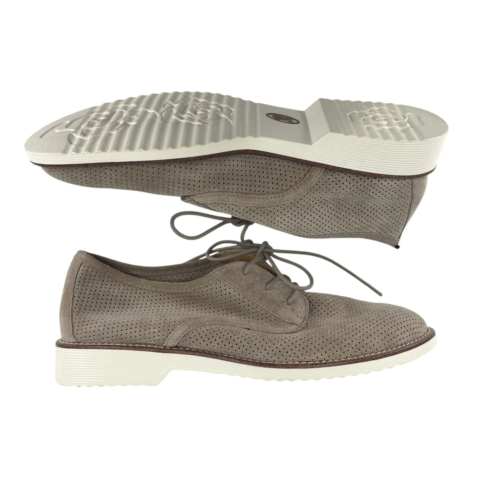 Söfft Simons Suede Oxford Shoes Women’s 9 Beige Perforated Quiet Luxury Comfort - Image 2