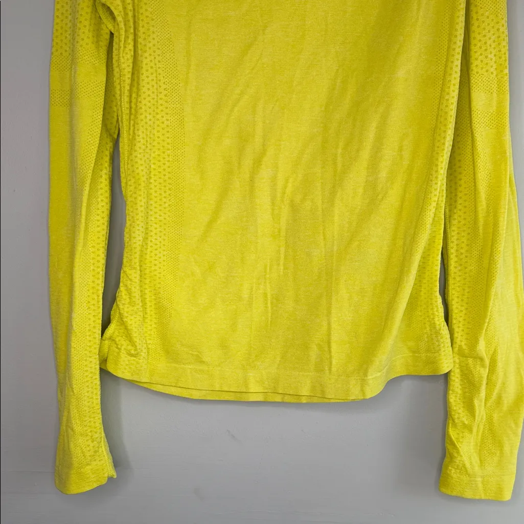 Figs Neon Yellow Women's Long Sleeve Top Size S - Image 3