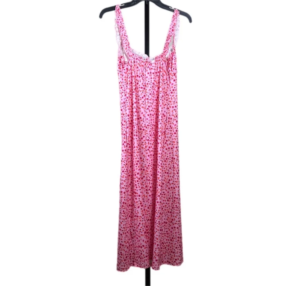 Feminine Cottagecore Pink Dress Romantic Garden Barbie Summer Babydoll Sundress Size L - Image 2