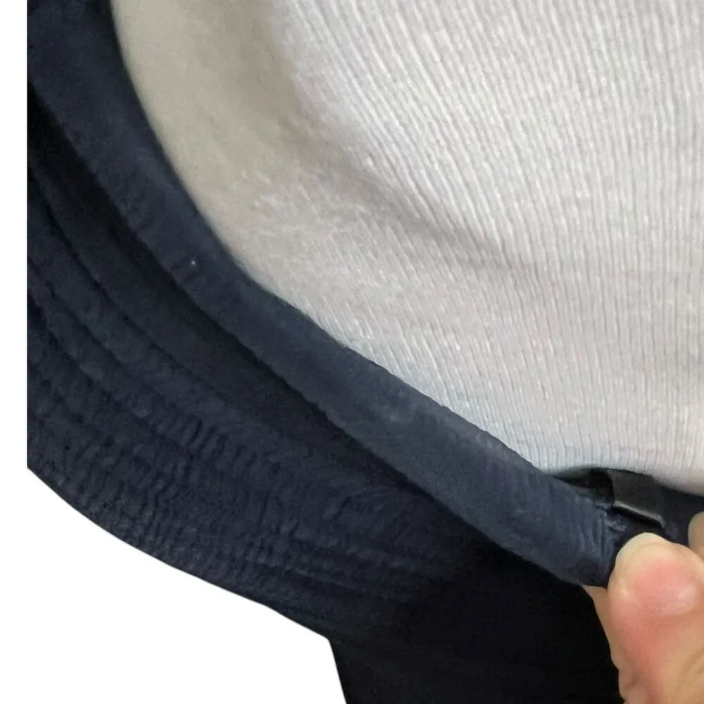 Tadashi Collection Navy Silk Chiffon Beaded Gown Formal Evening Dress Size 0 - Image 11