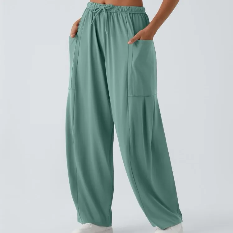 Halara Palazzo Teal Wide-Leg Pants - Image 2