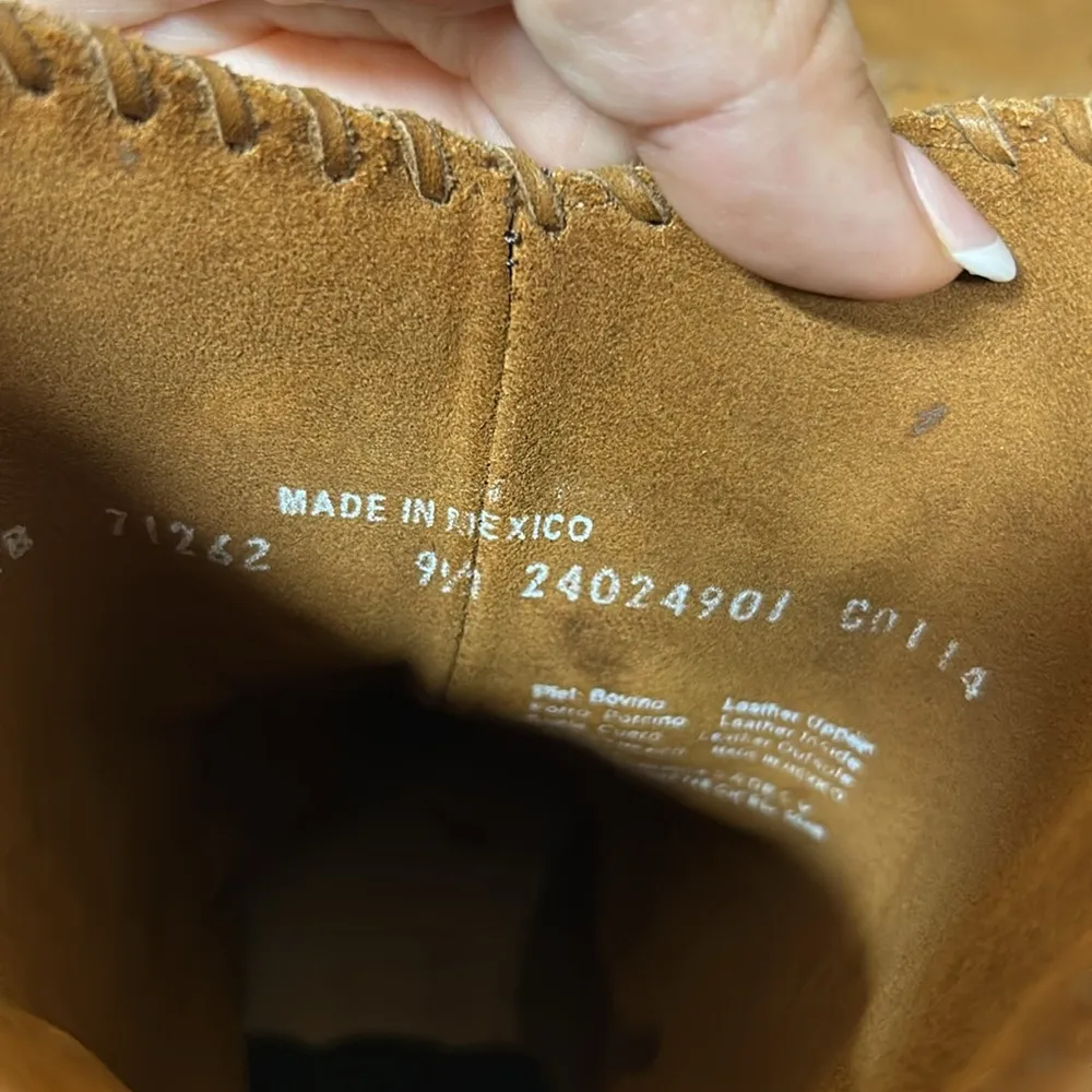 Women Shoes 9.5 Boots Moccasin Suede Yellowstone Free West Cowgirl - Image 13