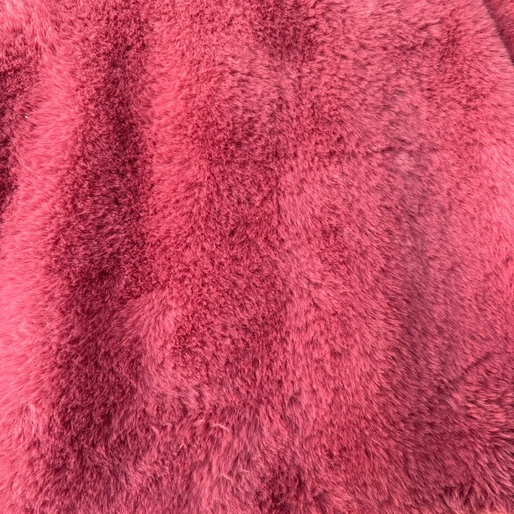 Anthropologie Faux Fur Soft Fluffy Rose Pink Bag Tote - Image 9