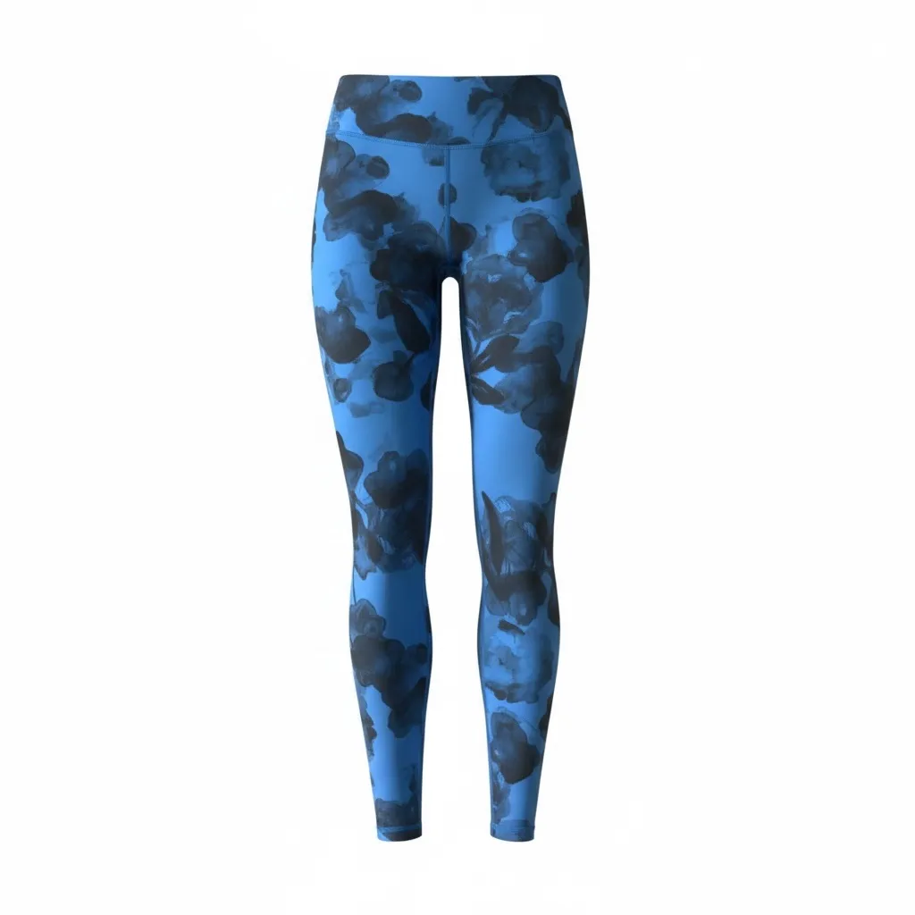 Lululemon Speed II Tights Inky Foilage Floral Print Blue Luxtreme Size 4 - Image 2