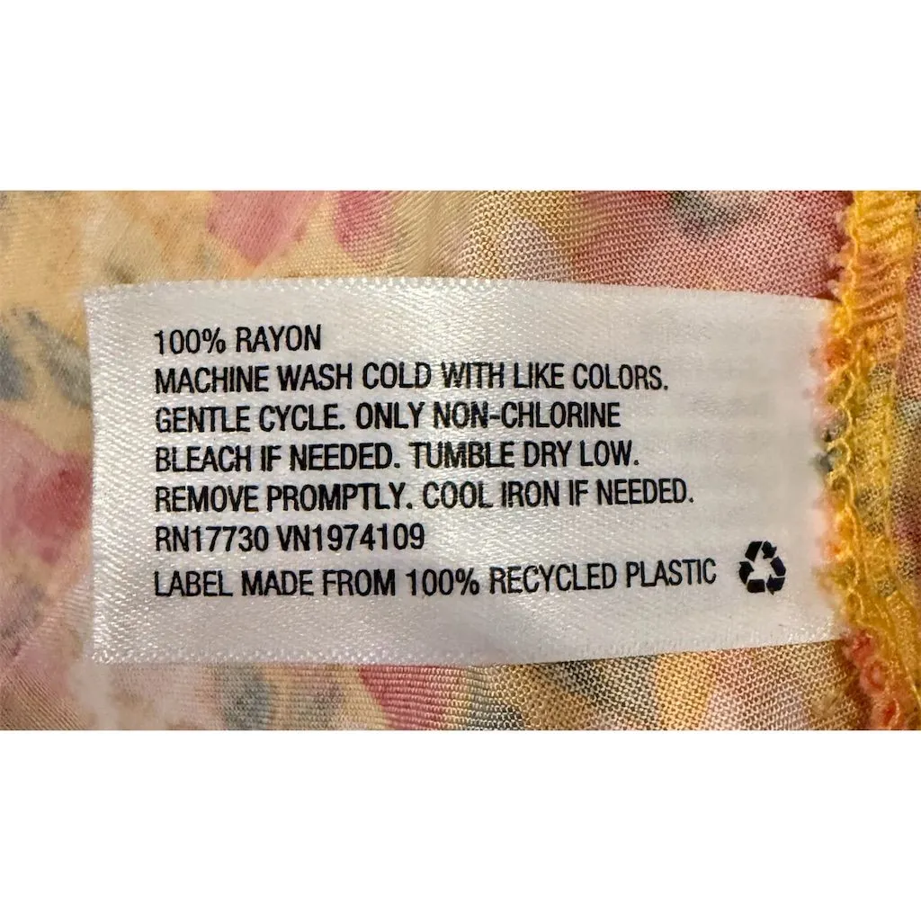 Wild Fable Women's 2XL Yellow Floral Spaghetti Strap Sundress - Image 7