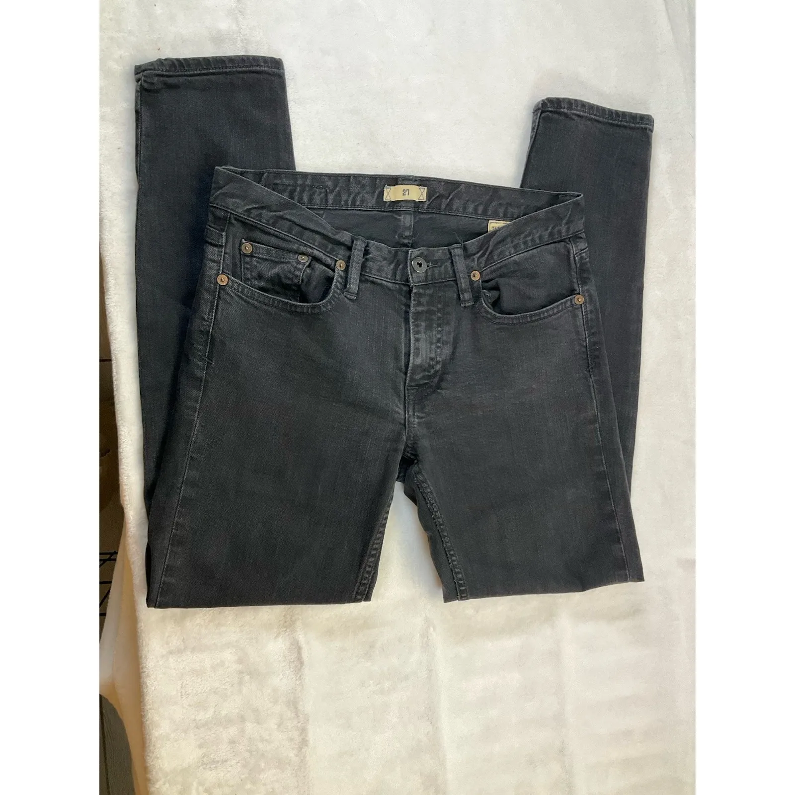 Ralph Lauren Blue Label Jeans 27 Thompson Low Rise Black Denim Stretch Y2K 2000s - Image 2