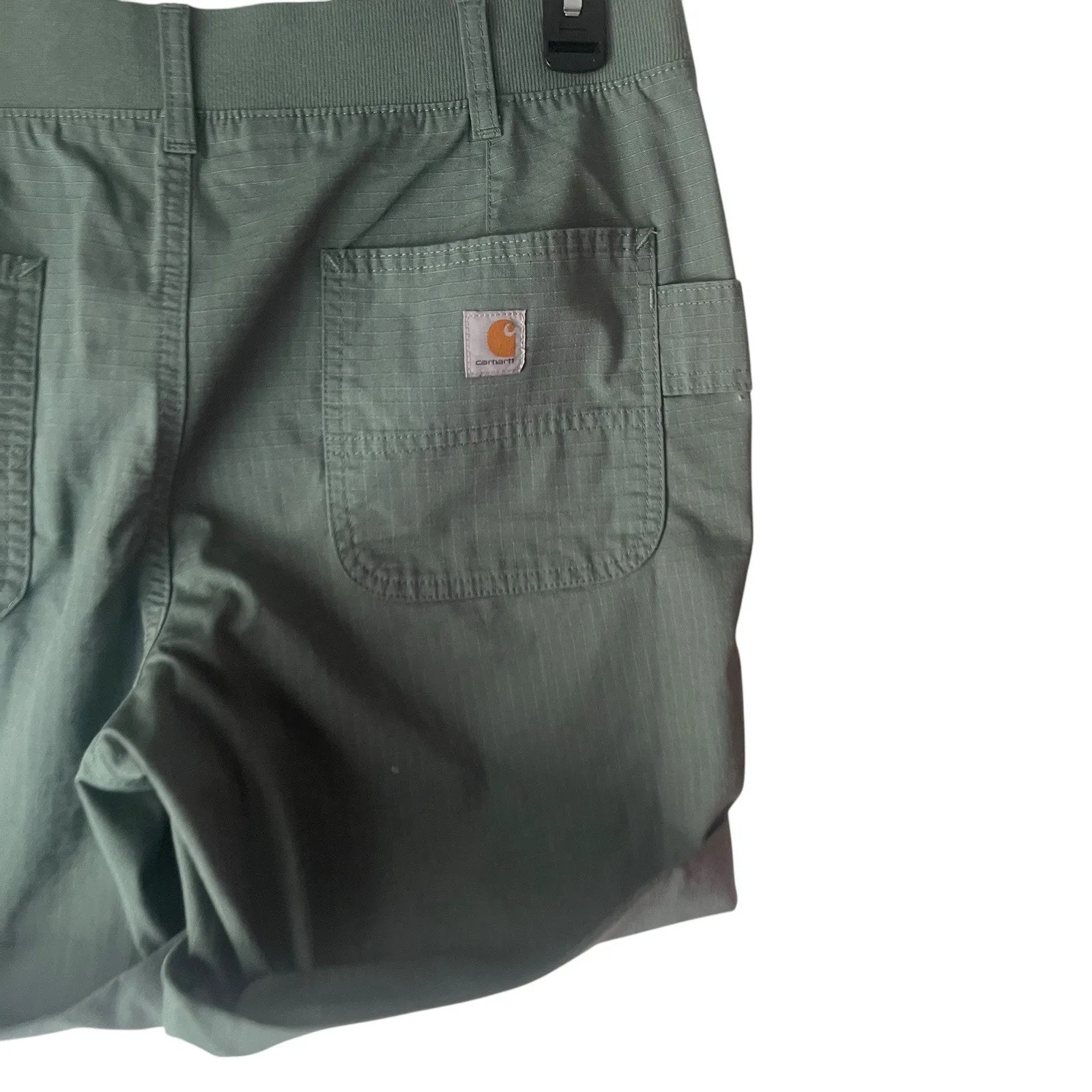 Carhartt‎ Women's Size 14 Green Outdoor Workwear Roll Up Shorts - Image 4