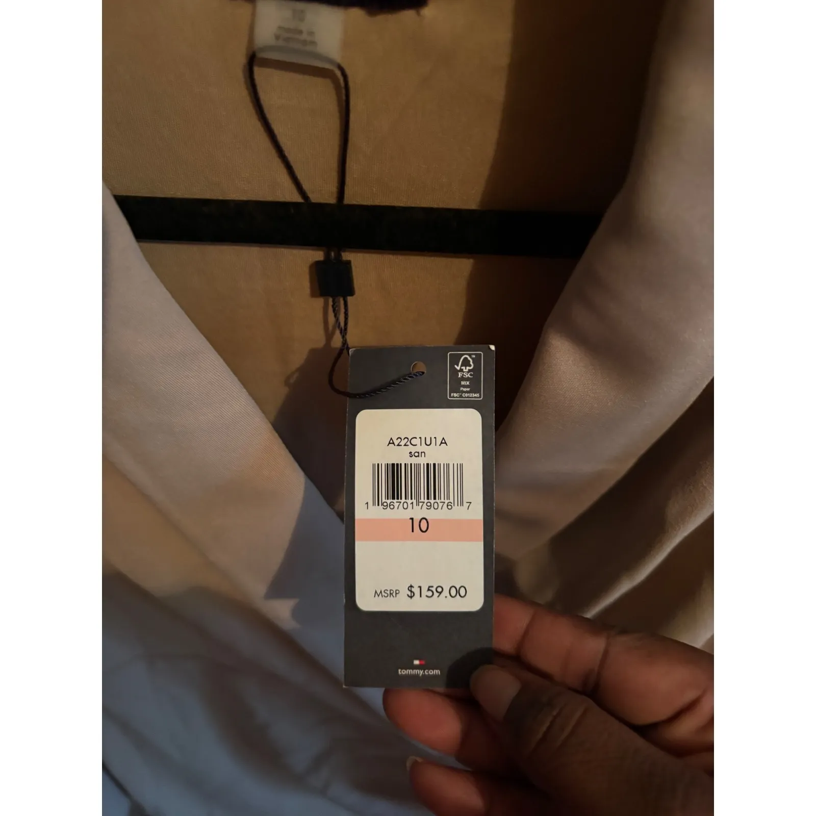 Tommy Hilfiger Women's Blazer Buckle Front‎ Long Sleeve Tan Size 10 Dress NWT - Image 6