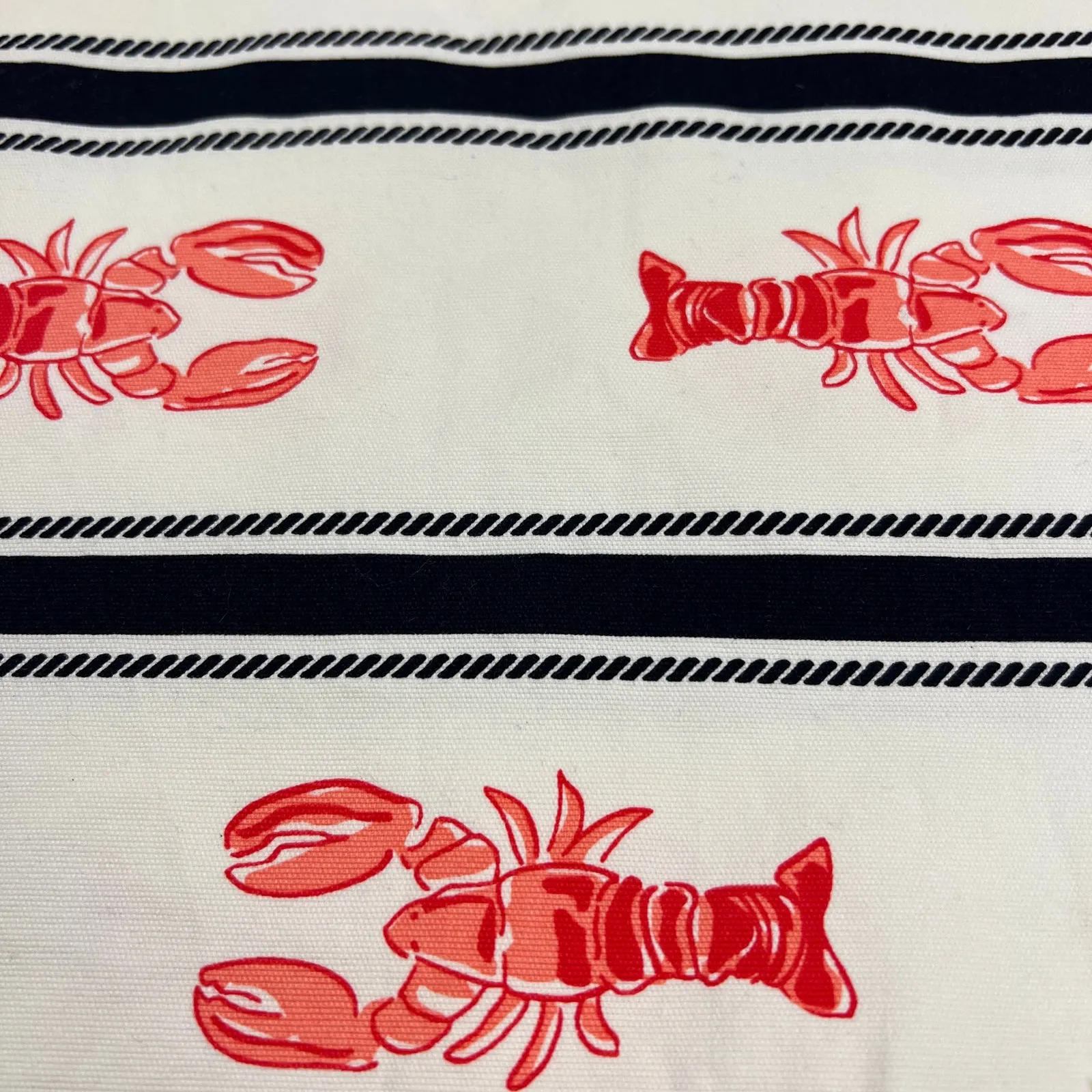 Talbots Cotton Stretch Twill Lobster Print Skirt Nautical Navy Stripe Size 12P - Image 2