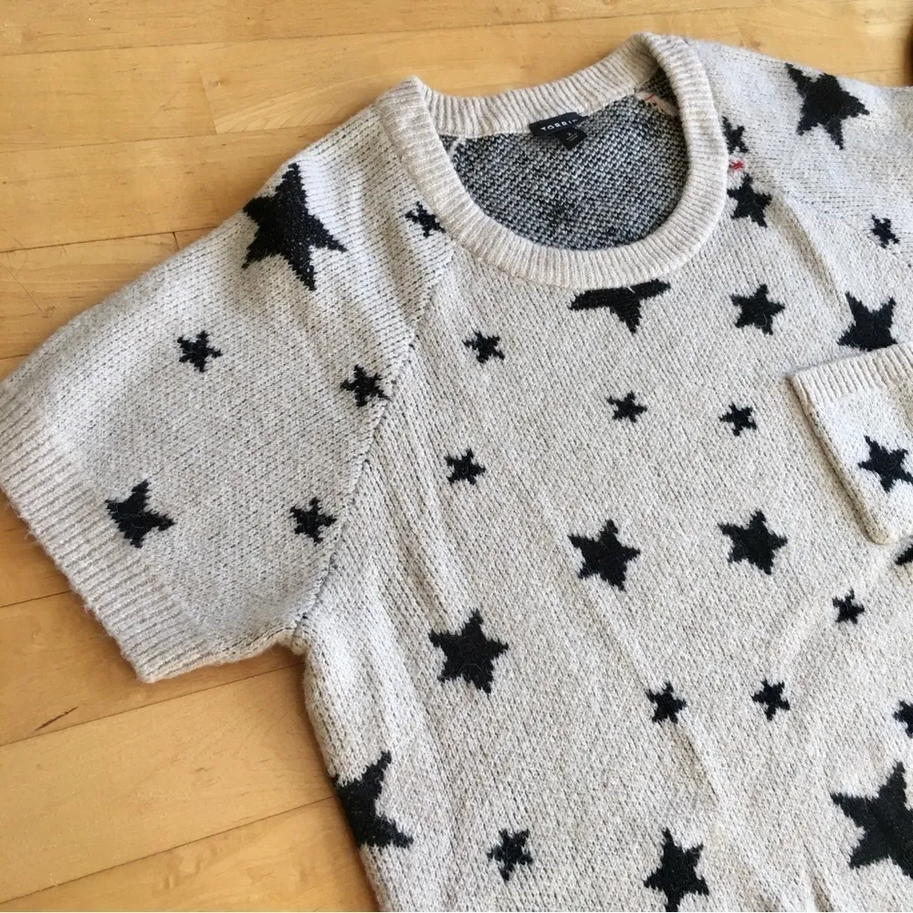 Torrid Stars Short Sleeve Lightweight Sweater, Tan, Black, Size 2 (2X or 18/20) - Image 15